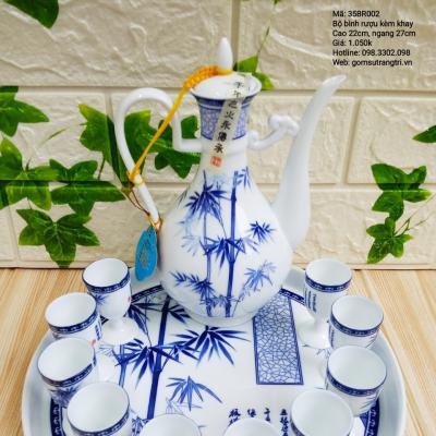 Bộ bình rót rượu kèm khay hàng cao cấp